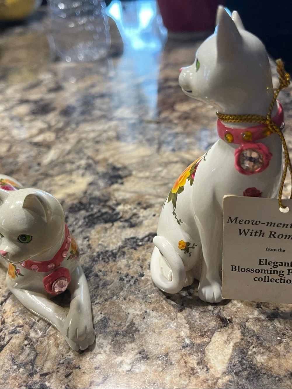 The Hamilton Collection Elegant Ceramic Cat Figurines